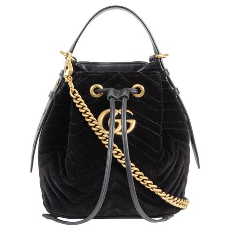 gucci marmont bucket bag|Gucci Marmont suede bag.